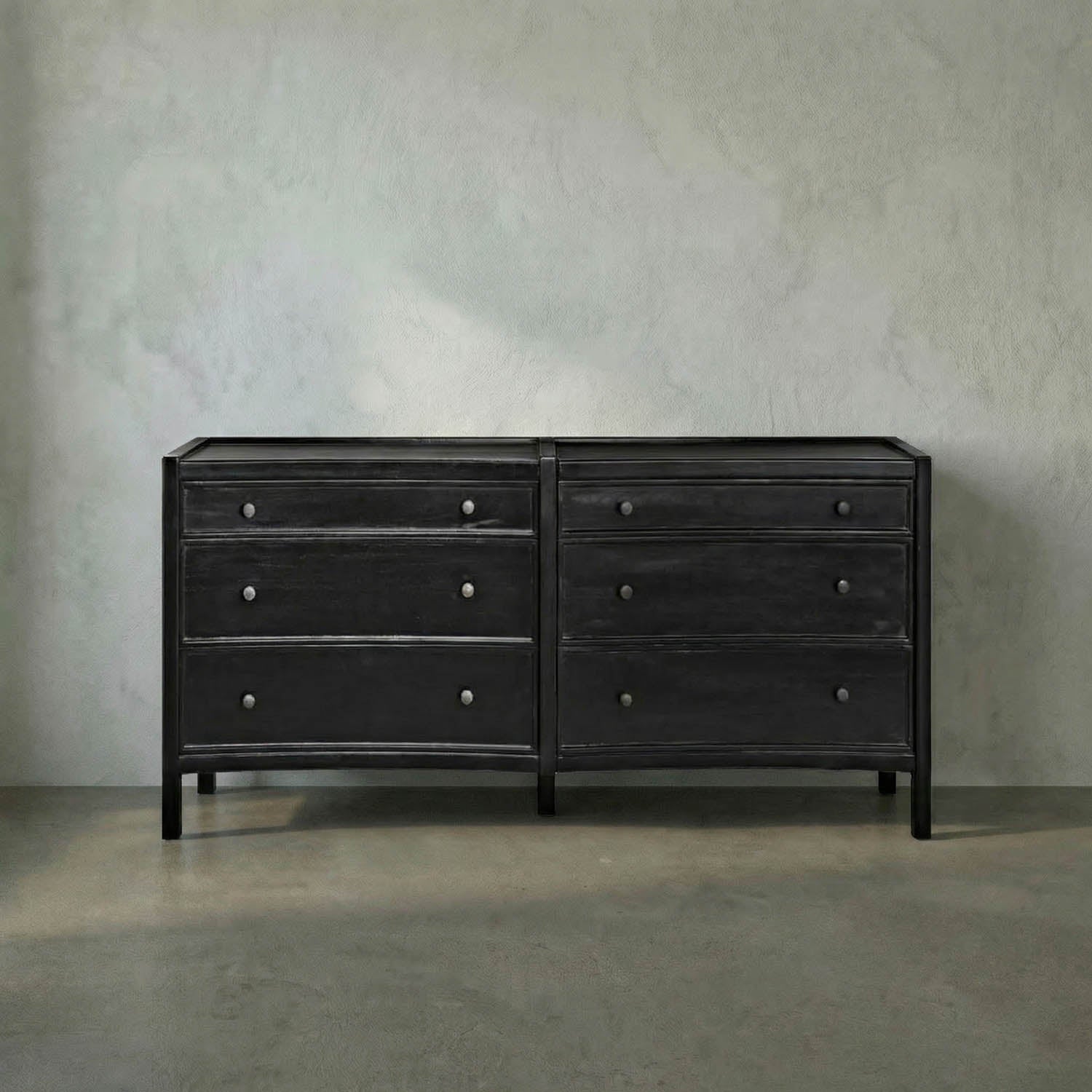 Hampton 6 Drawer Dresser, Hand Rubbed Black by Noir