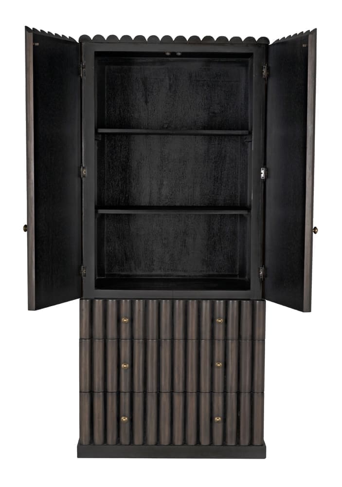 Amunet Hutch, Pale Rubbed with Light Brown Trim