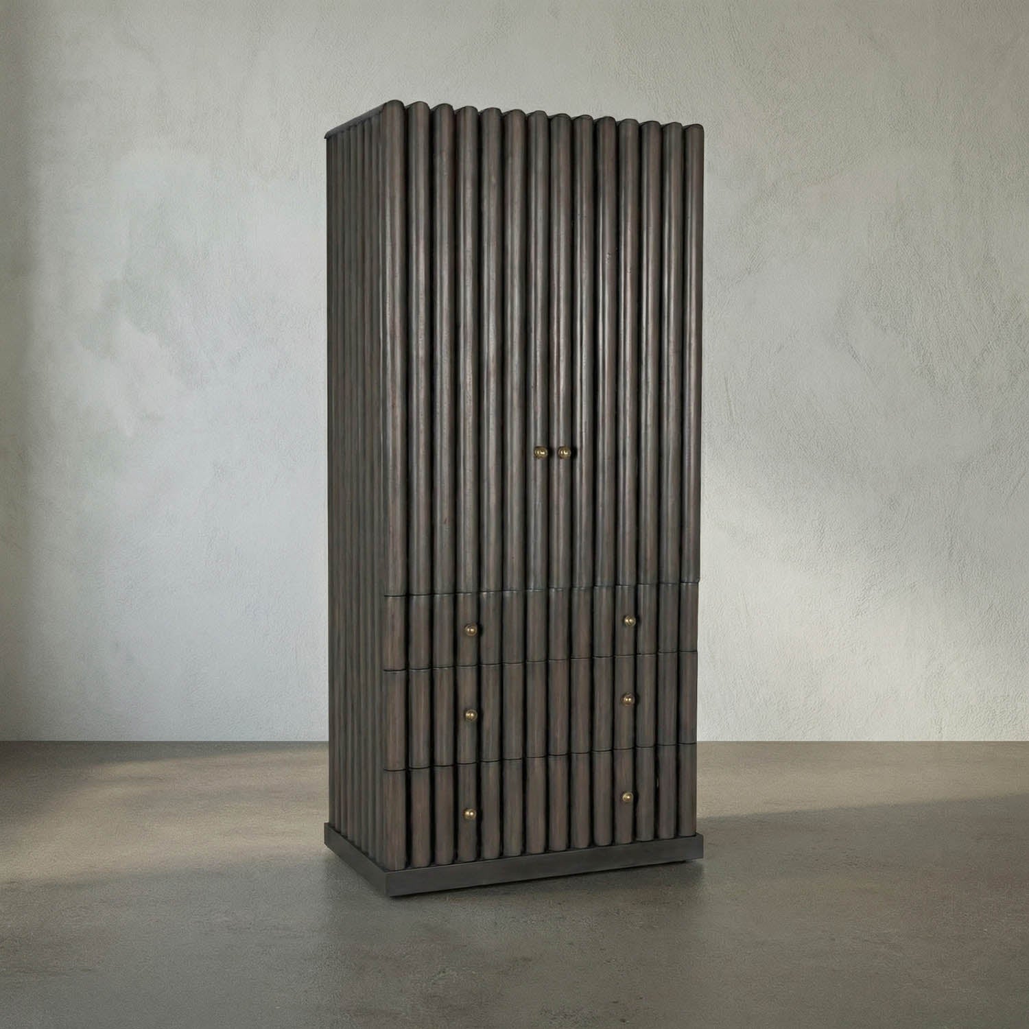 Amunet Hutch, Pale Rubbed with Light Brown Trim by Noir