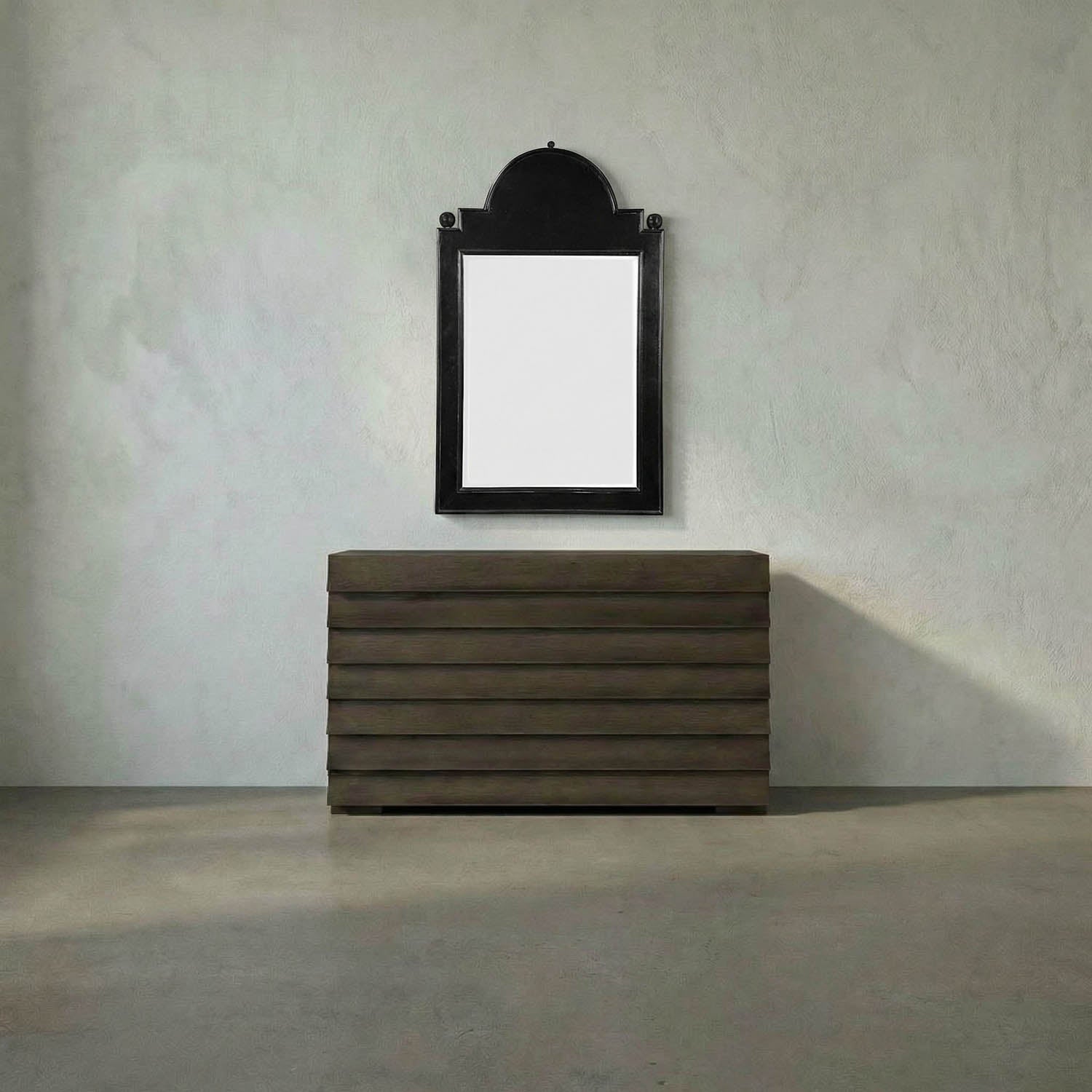 Jess Mirror, Hand Rubbed Black by Noir