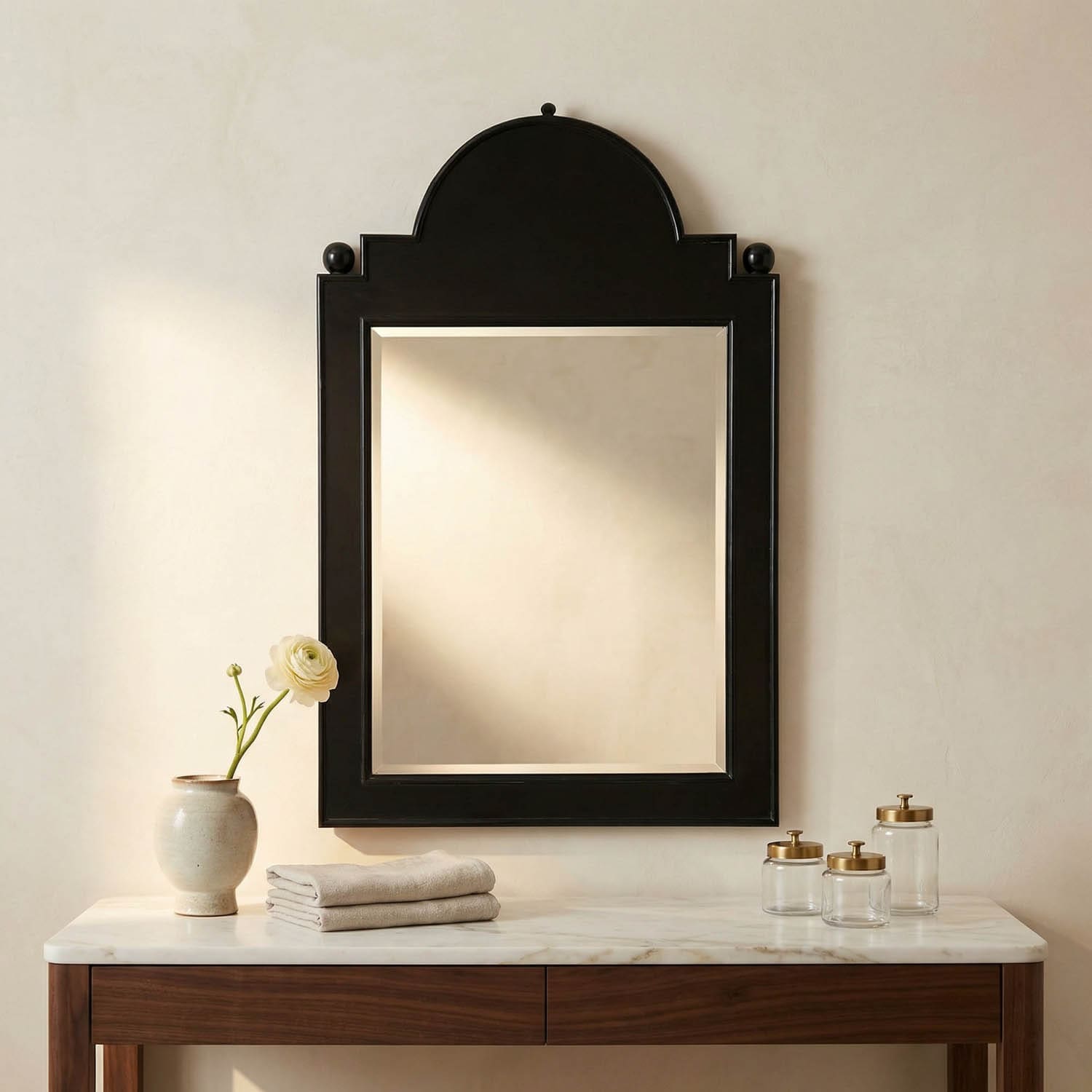 Jess Mirror, Hand Rubbed Black