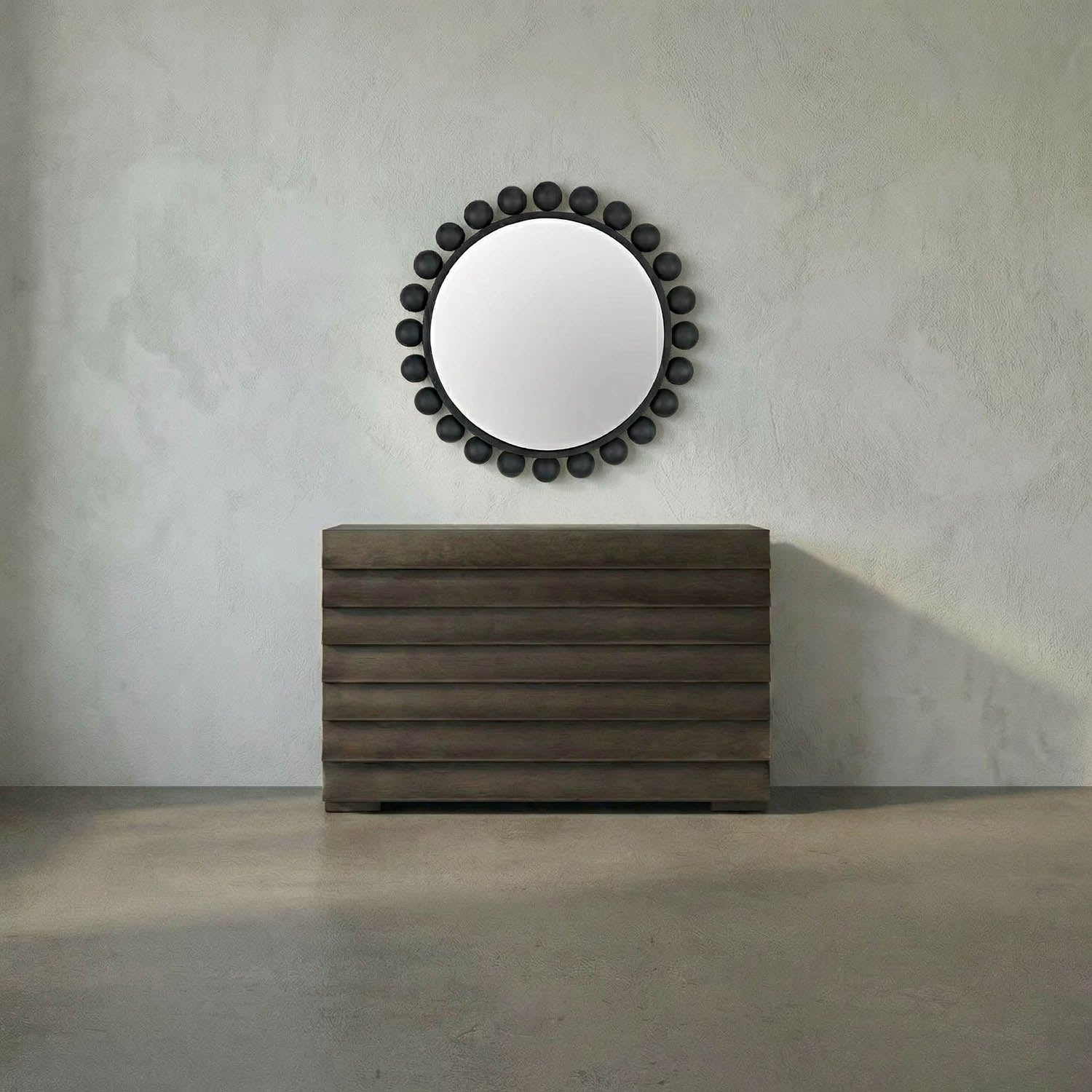Cooper Mirror, Black Iron by Noir