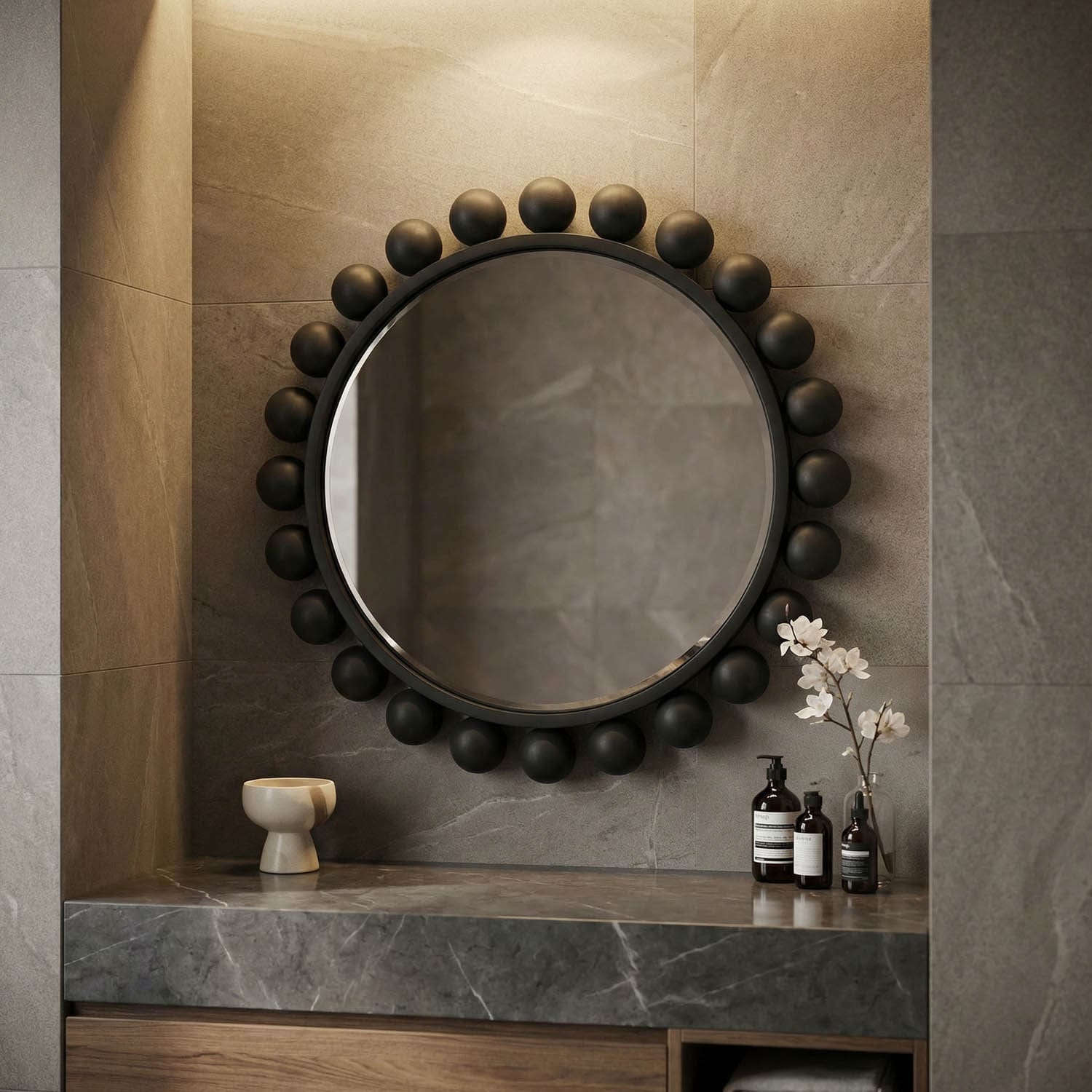 Cooper Mirror, Black Iron
