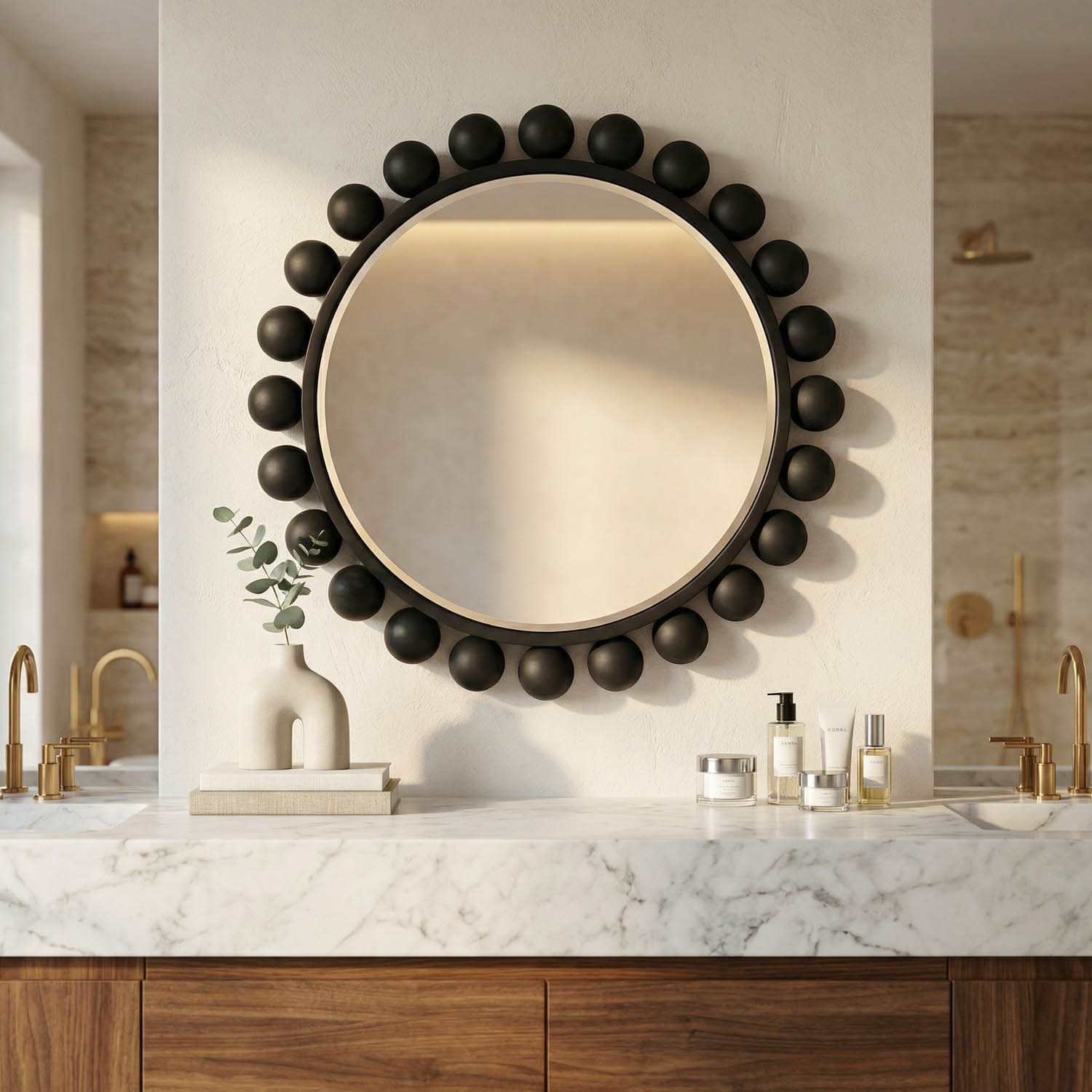 Cooper Mirror, Black Iron
