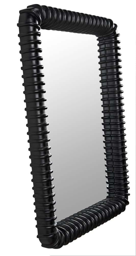 Toshi Mirror, Hand Rubbed Black