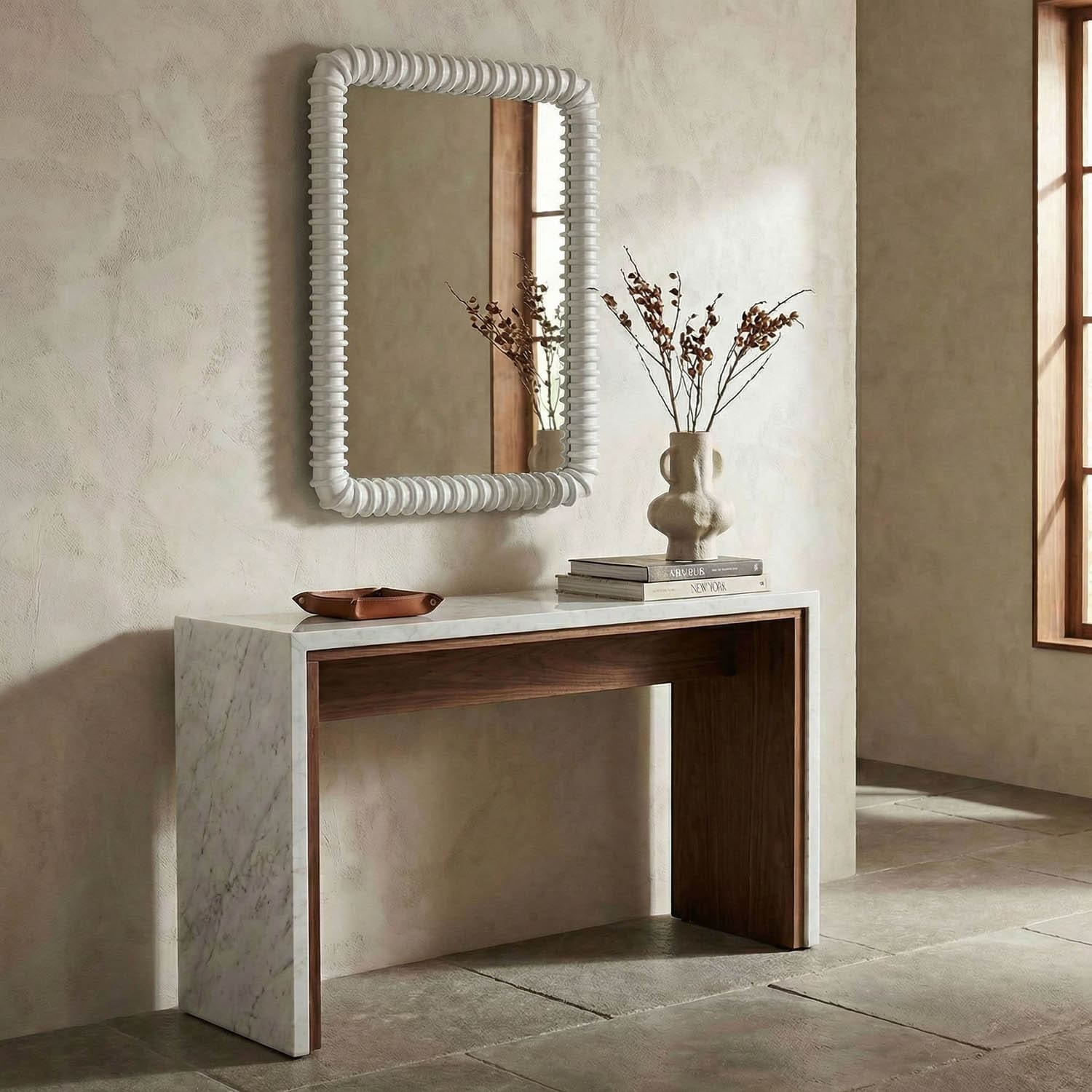 Toshi Mirror, Solid White