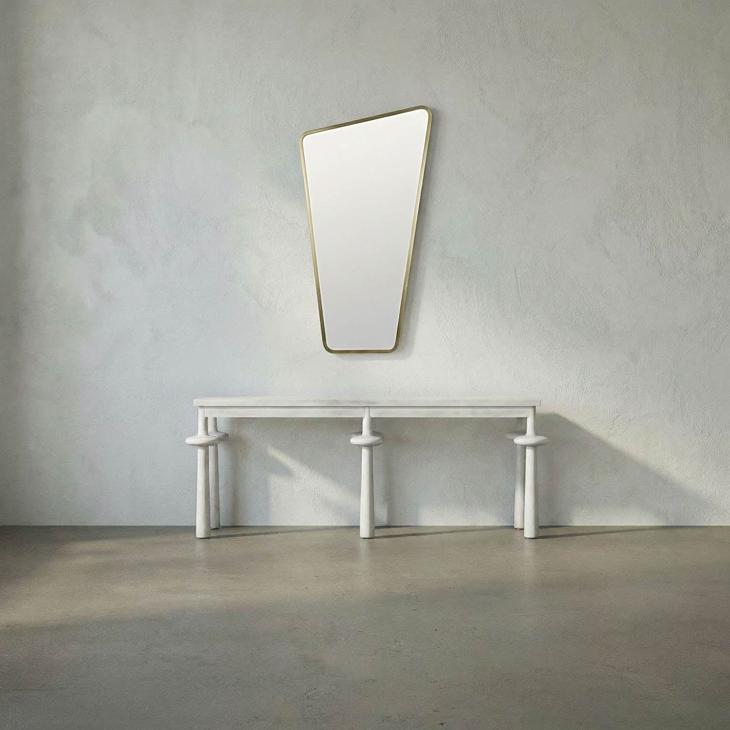 Juliet Mirror, Iron with Brass Finish by Noir