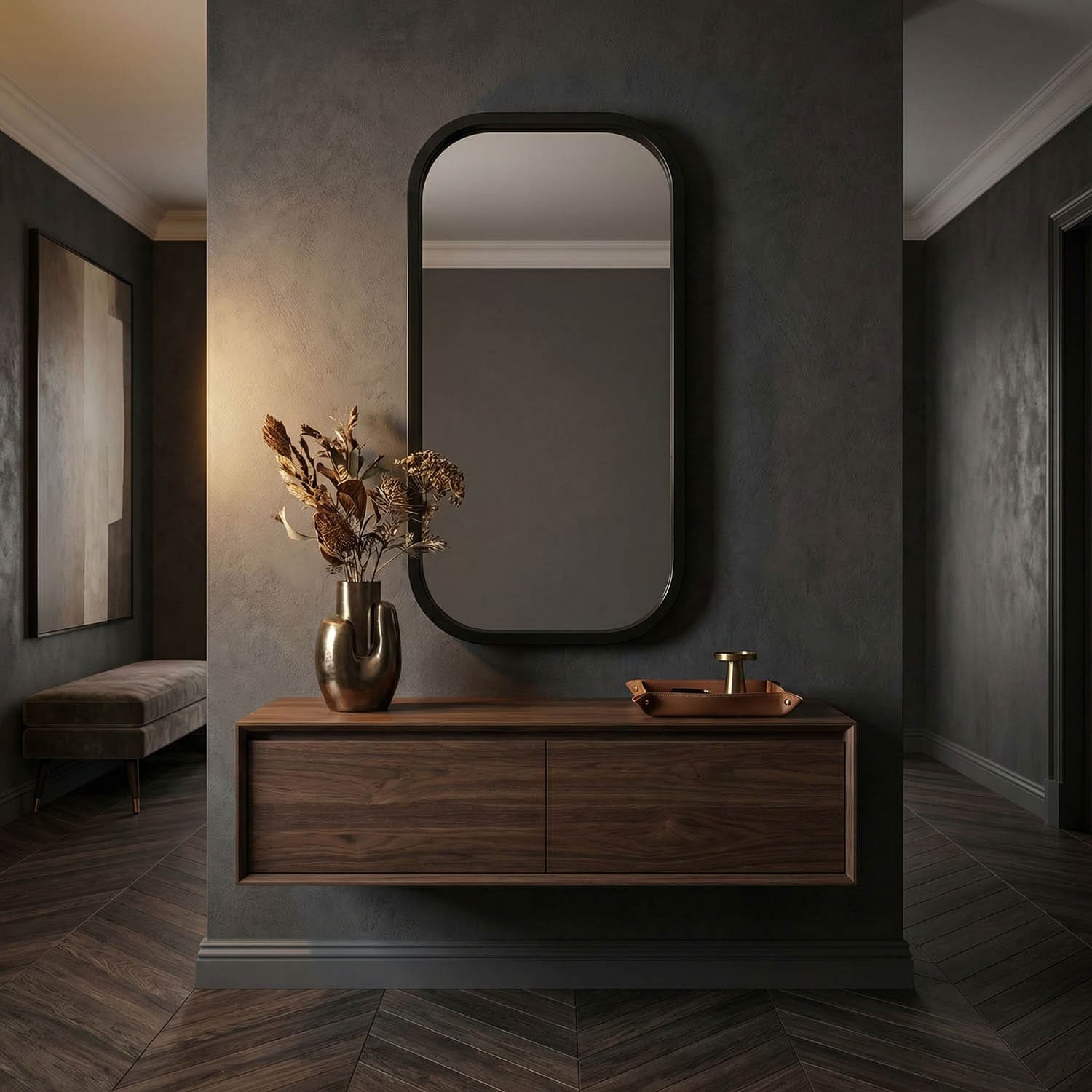 Gorky Mirror II, Black Metal Frame