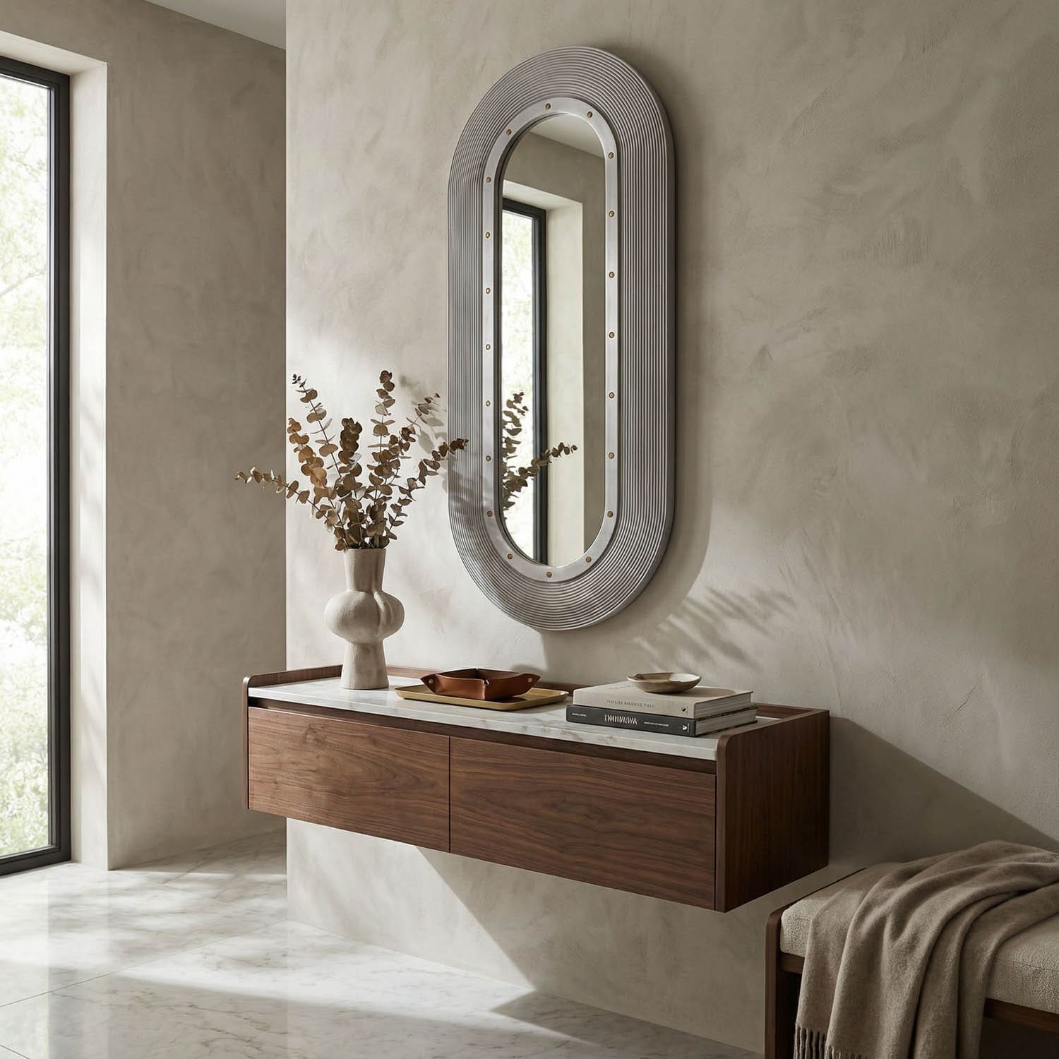 Luna Mirror, White Washed