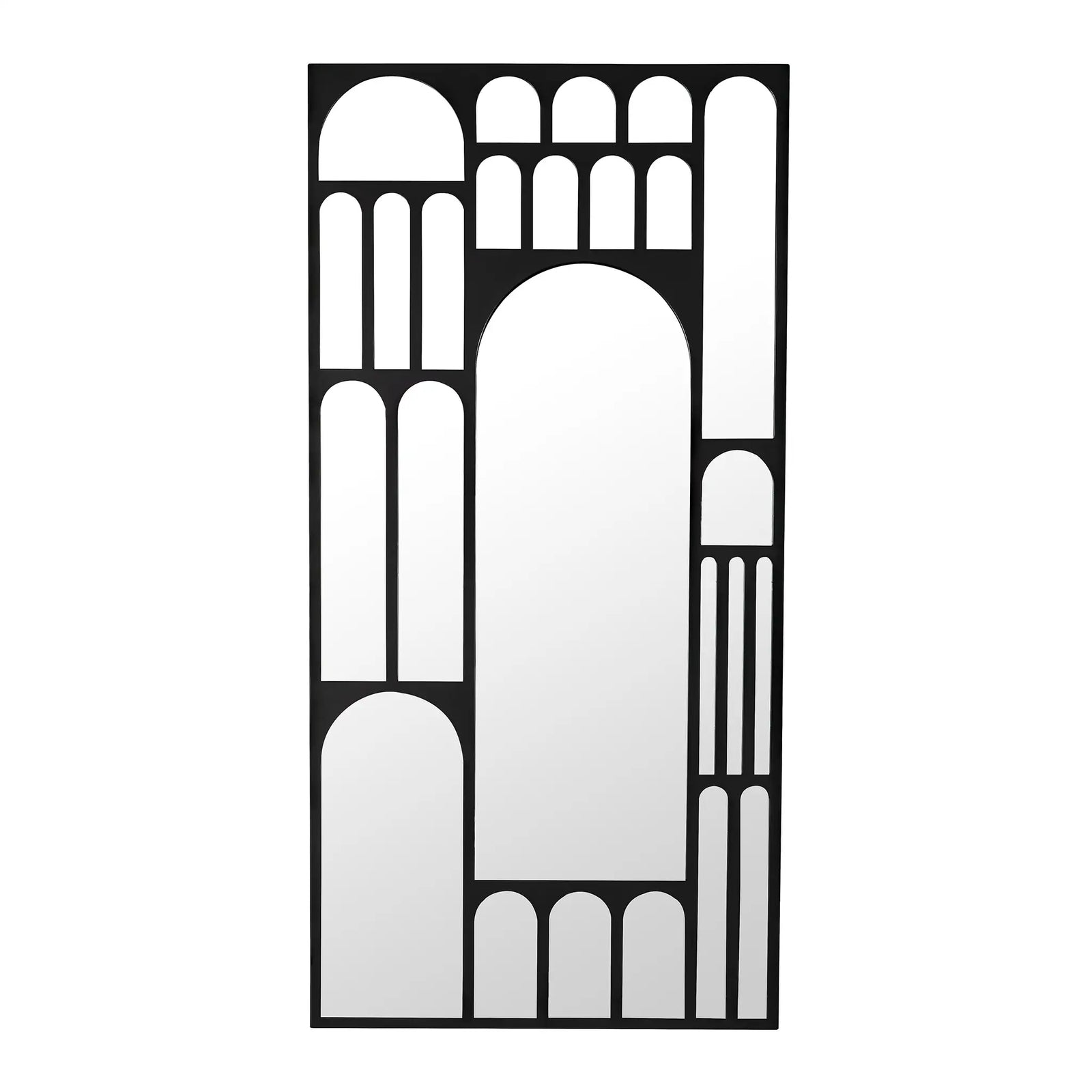 Doorway Mirror, Black Steel