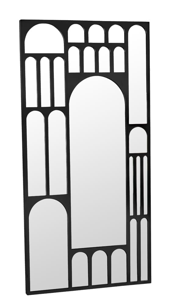 Doorway Mirror, Black Steel