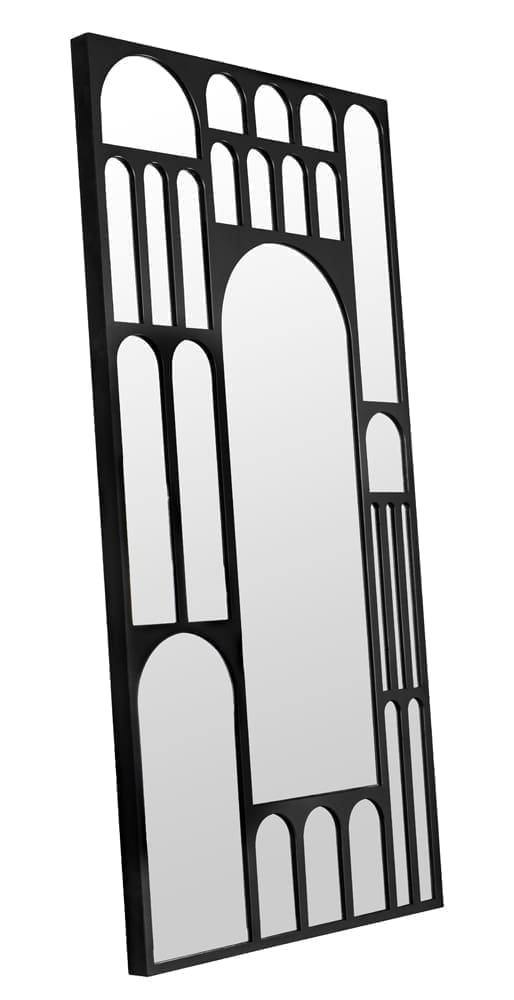 Doorway Mirror, Black Steel