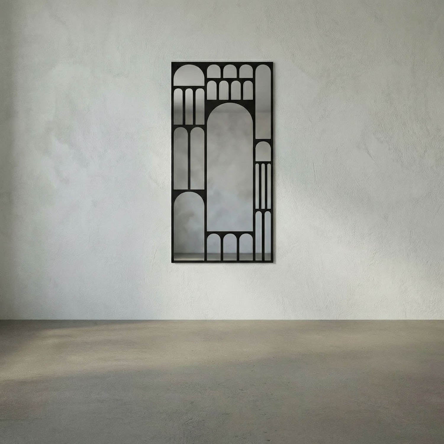 Doorway Mirror, Black Steel by Noir