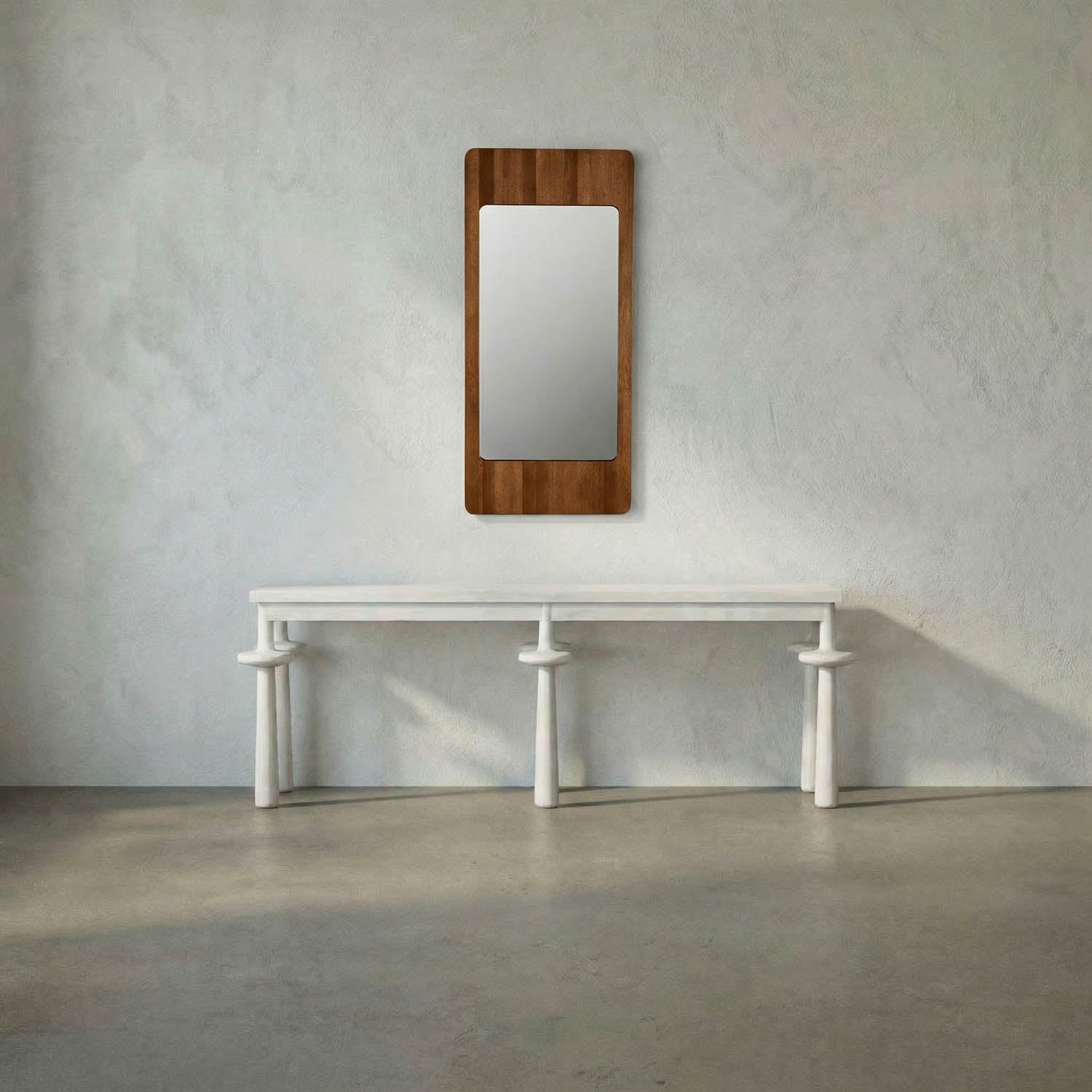 Franklin Mirror, C, Dark Walnut by Noir