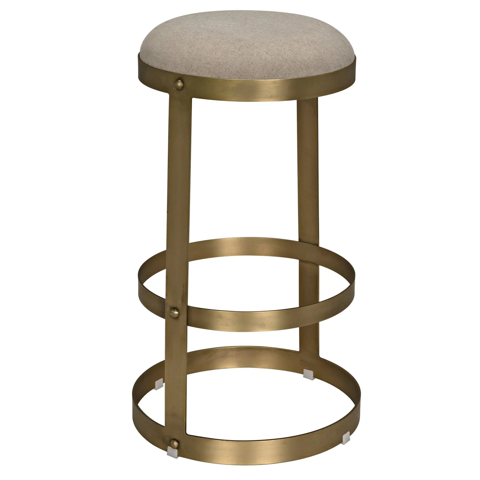 Dior Bar Stool, Metal with Brass Finish