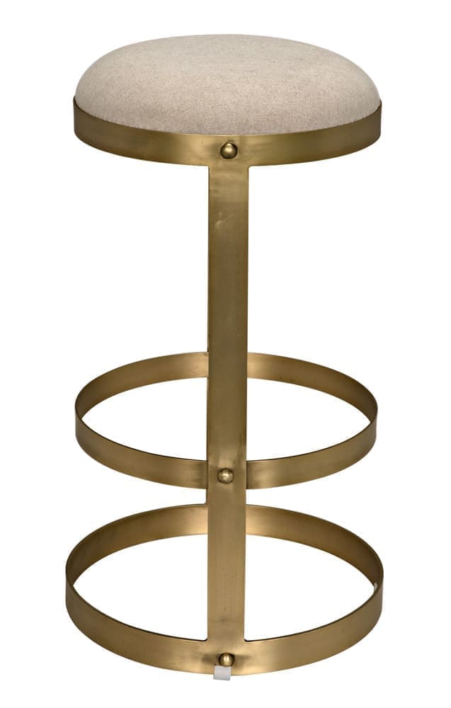 Dior Bar Stool, Metal with Brass Finish
