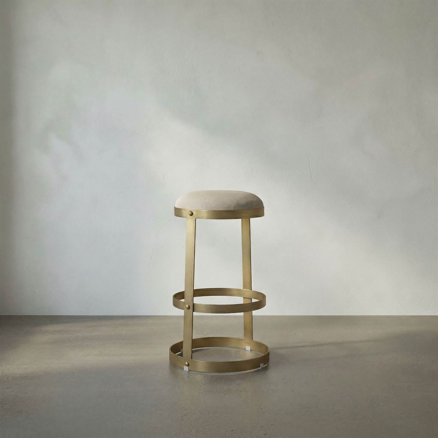 Dior Bar Stool, Metal with Brass Finish by Noir