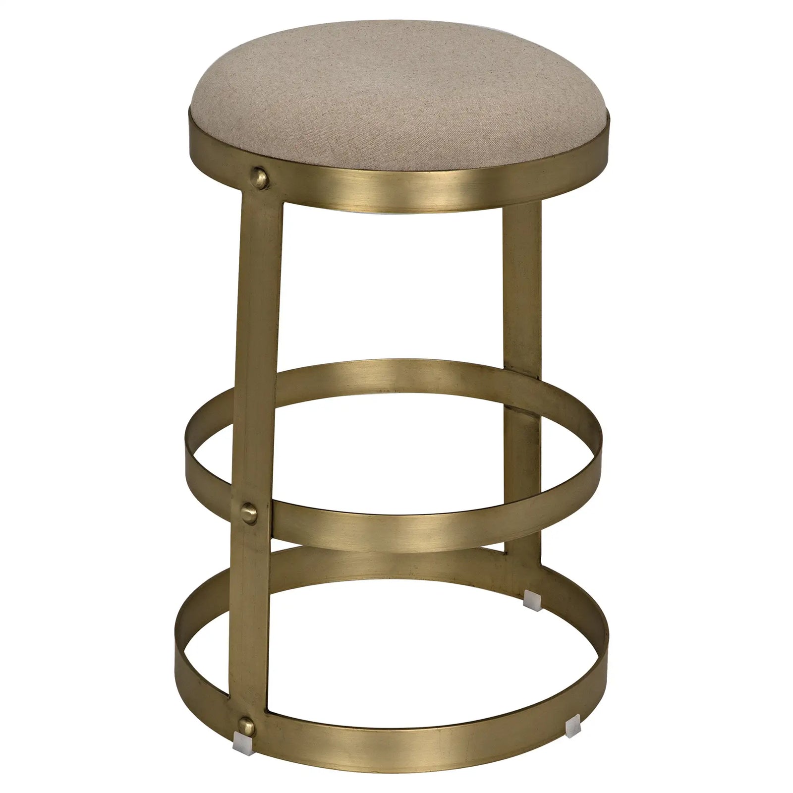 Dior Counter Stool, Metal with Brass Finish