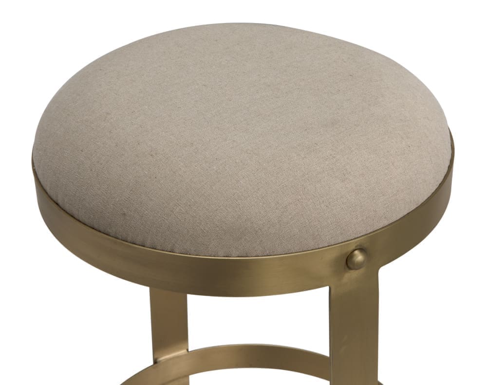 Dior Counter Stool, Metal with Brass Finish