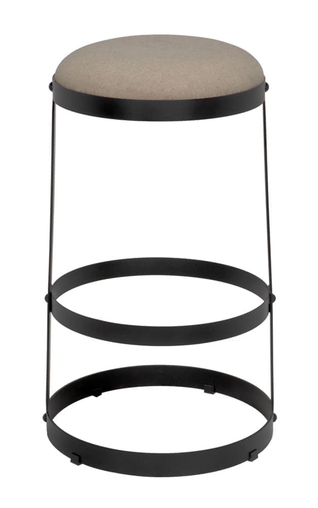 Dior Bar Stool, Black Iron