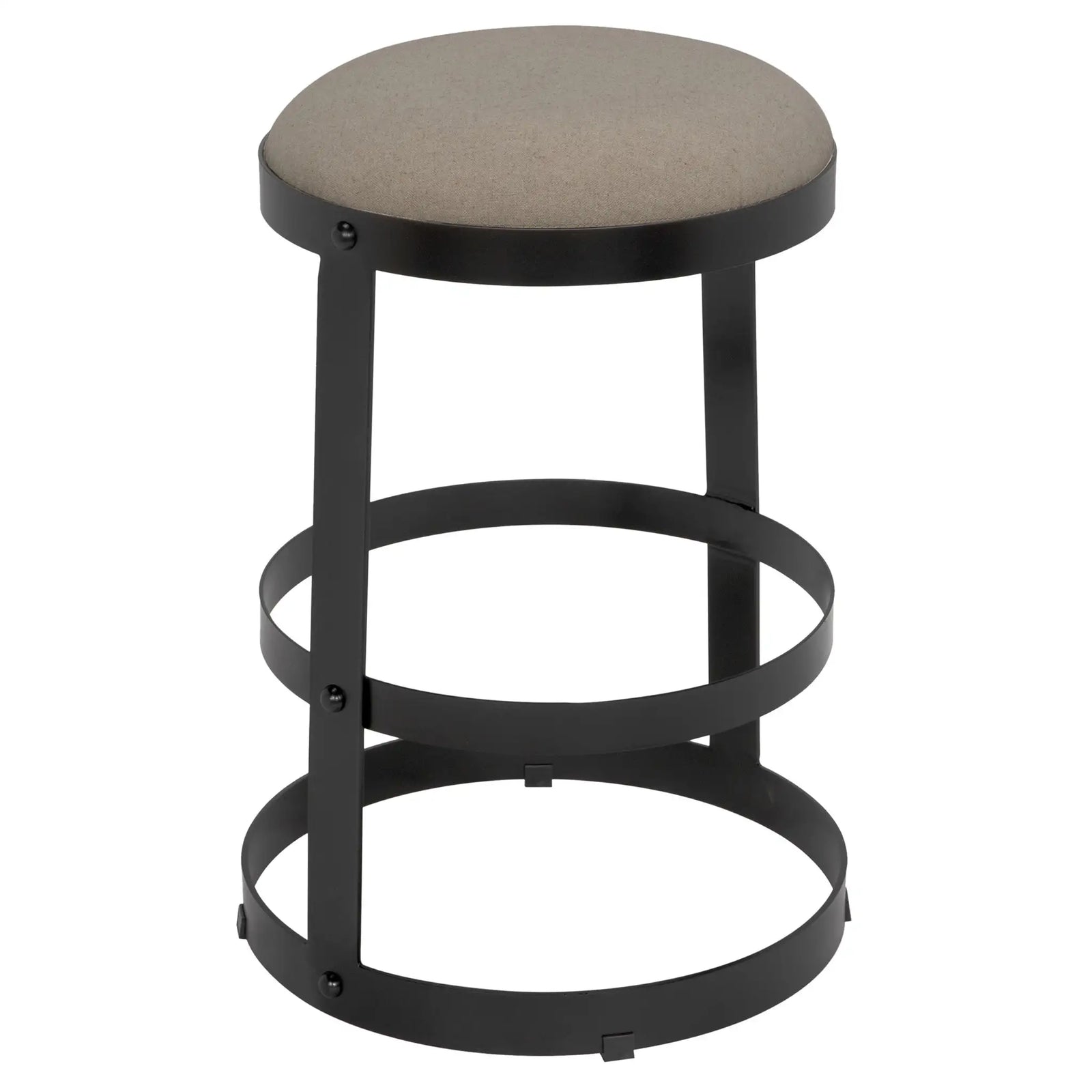 Dior Counter Stool, Black Iron