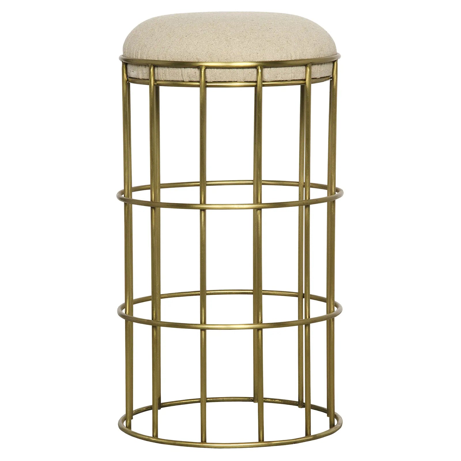 Ryley Counter Stool, Iron with Brass Finish