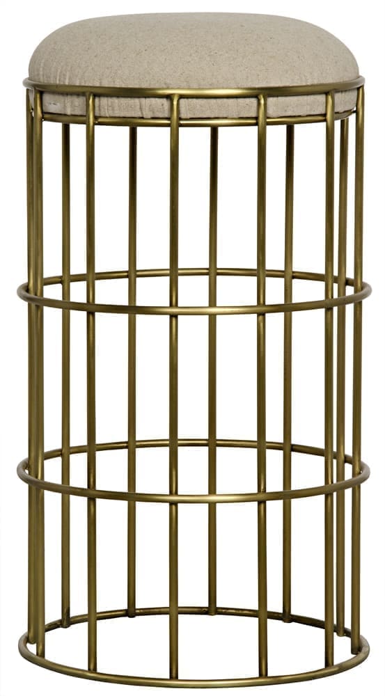 Ryley Counter Stool, Iron with Brass Finish