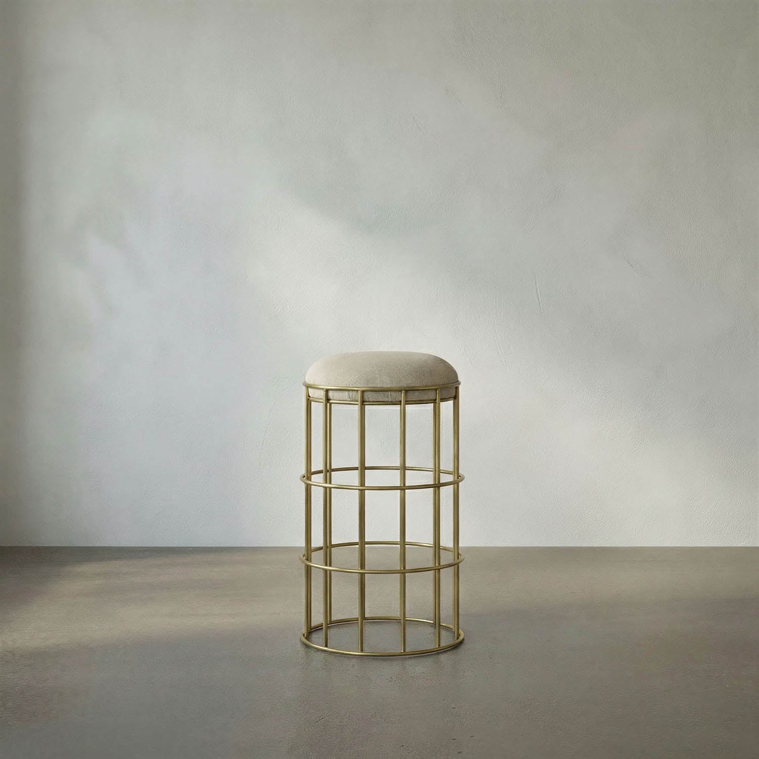 Ryley Counter Stool, Iron with Brass Finish by Noir