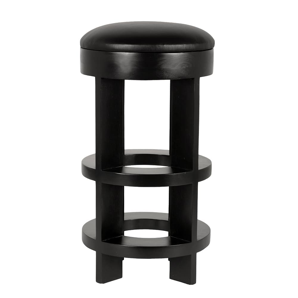 Berlin Bar Stool with Swivel Leather Seat