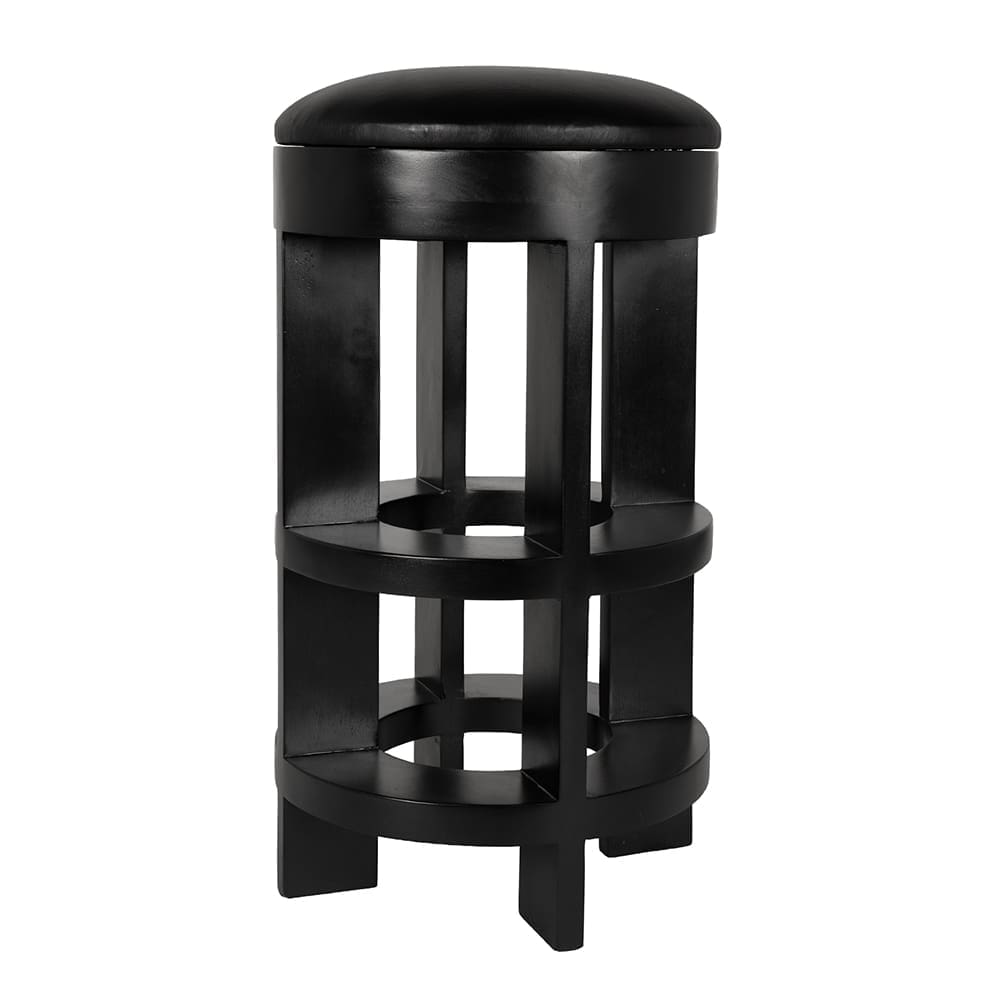 Berlin Bar Stool with Swivel Leather Seat