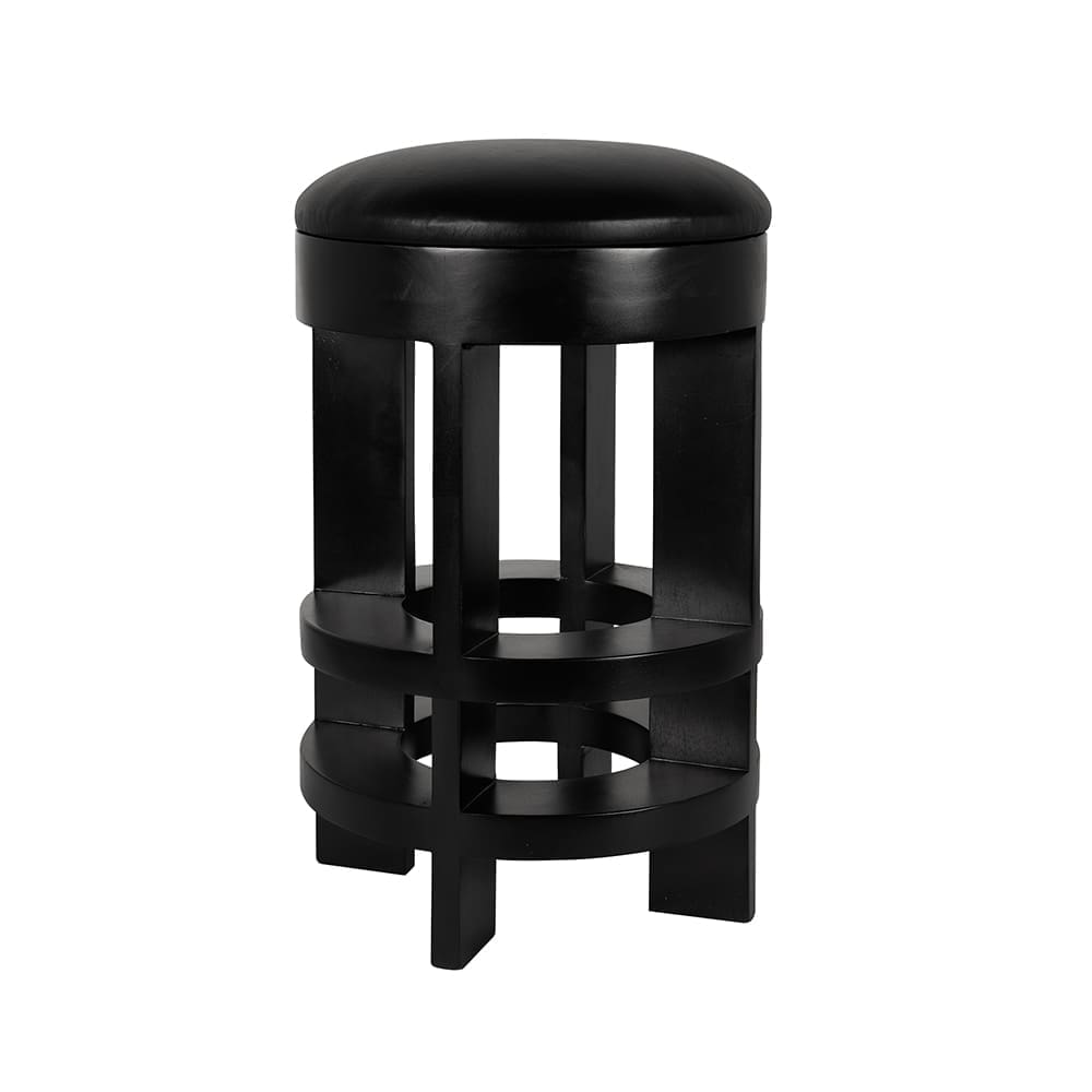 Berlin Counter Stool W/ Swivel Leather Seat