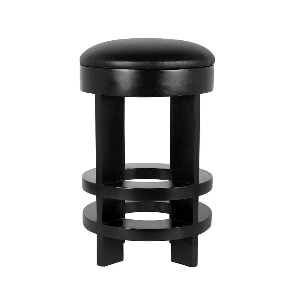 Berlin Counter Stool W/ Swivel Leather Seat
