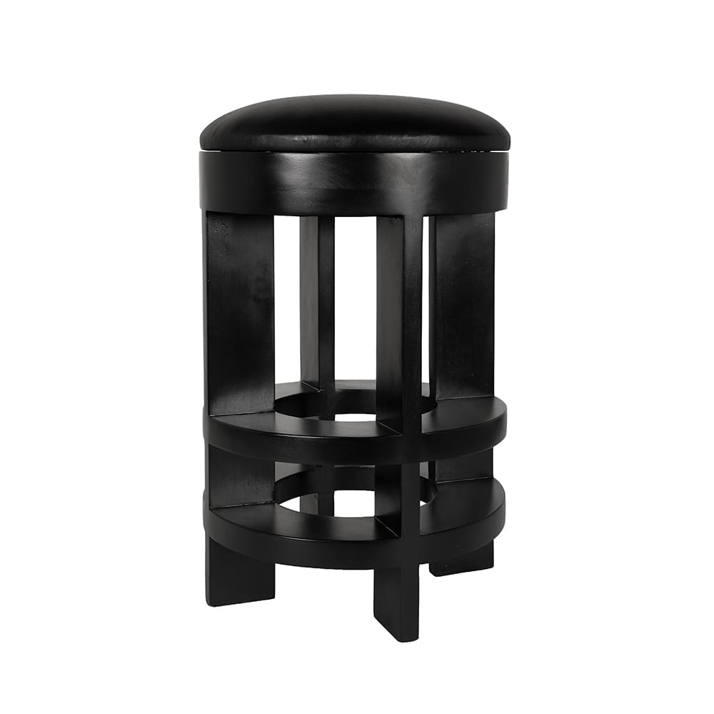 Berlin Counter Stool W/ Swivel Leather Seat
