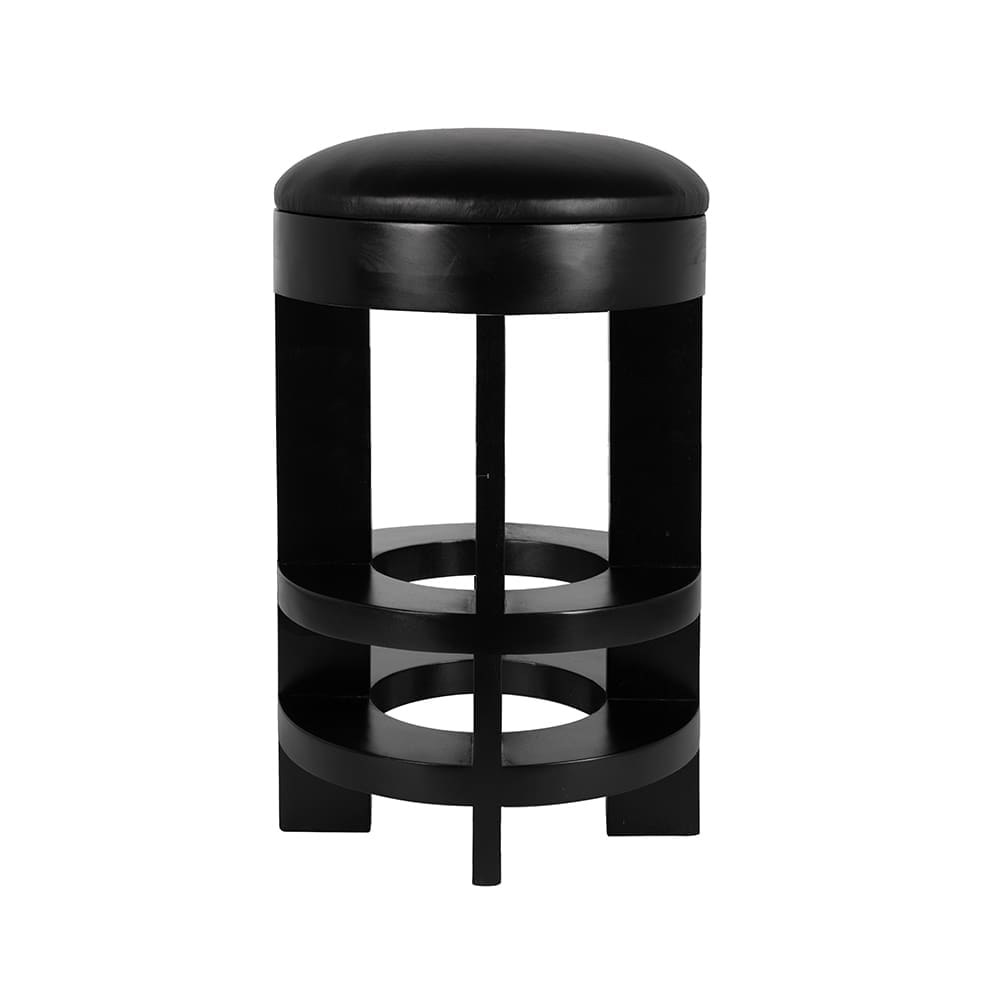 Berlin Counter Stool W/ Swivel Leather Seat