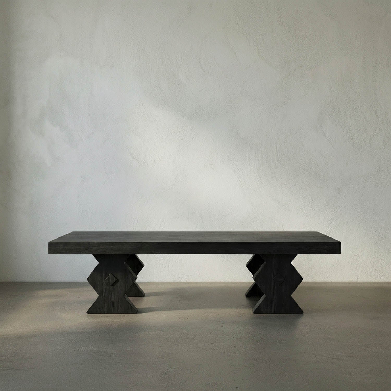 Suzu Coffee Table, Hand Rubbed Black by Noir