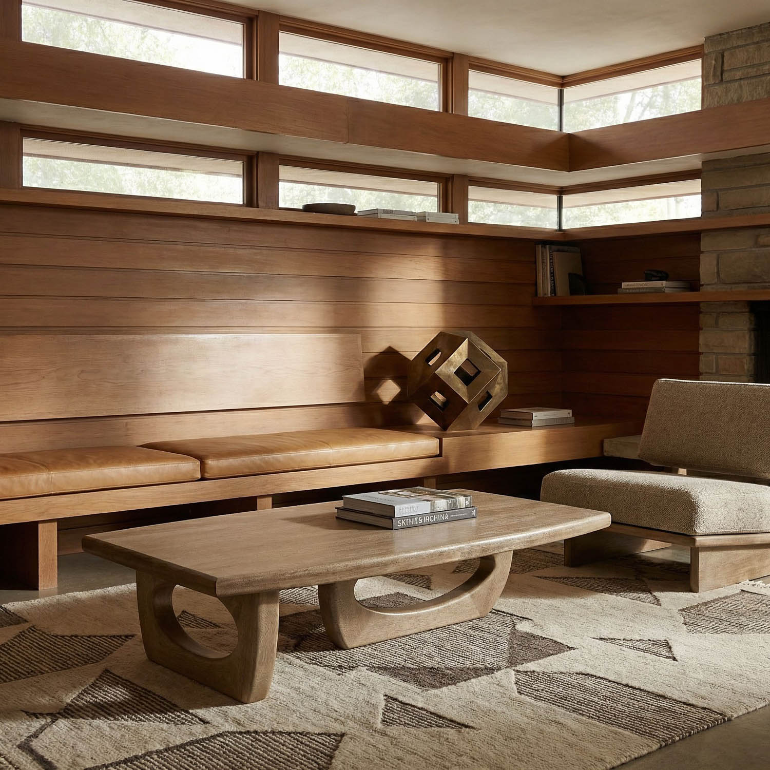 Douglas Coffee Table, Bleached Walnut