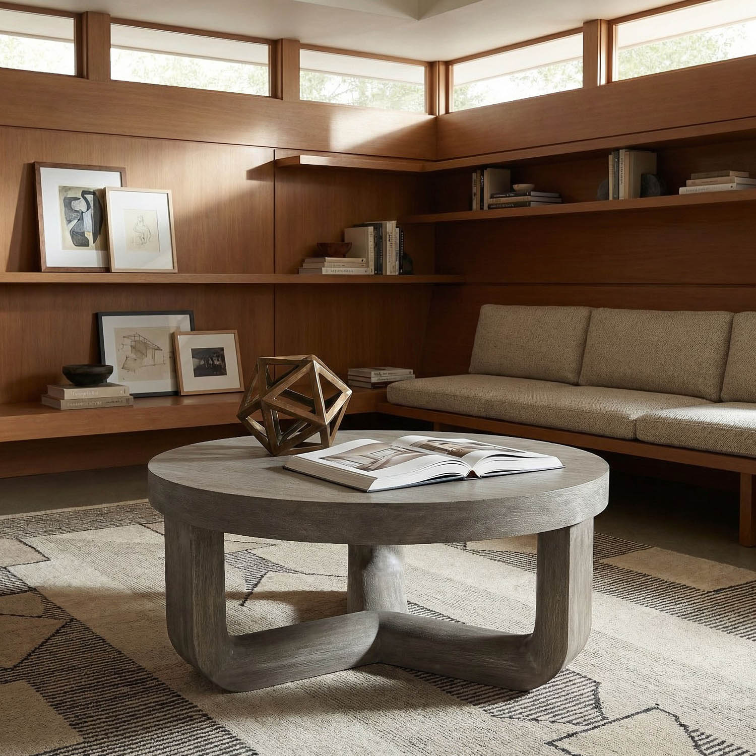 Joel Coffee Table, Distressed Grey