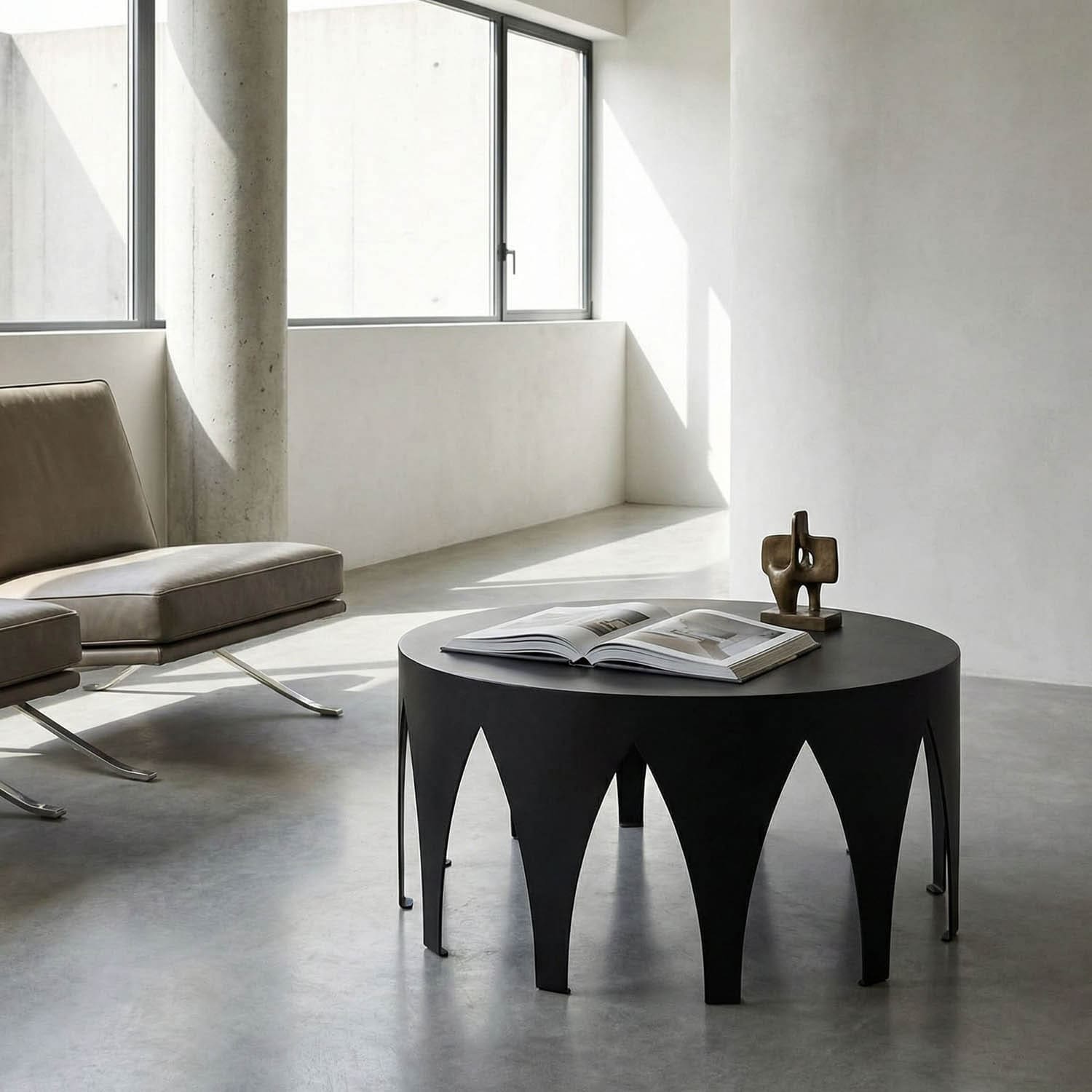 Morocco Coffee Table, Black Iron