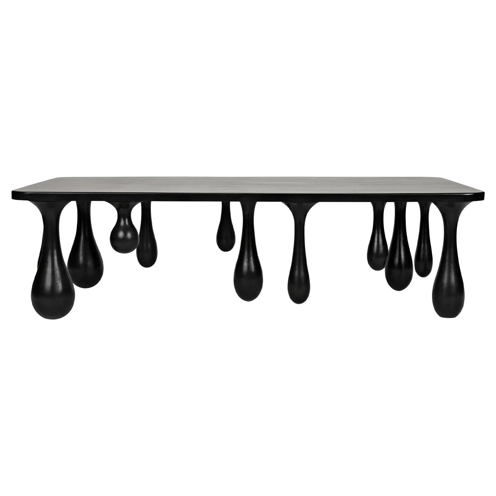 Drop Coffee Table, Hand Rubbed Black