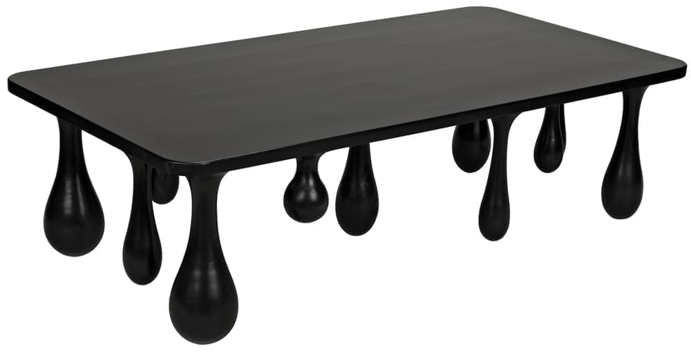 Drop Coffee Table, Hand Rubbed Black