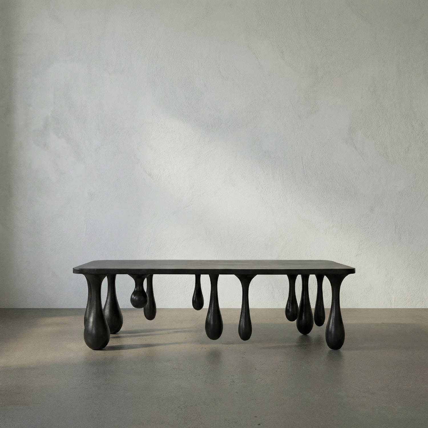 Drop Coffee Table, Hand Rubbed Black