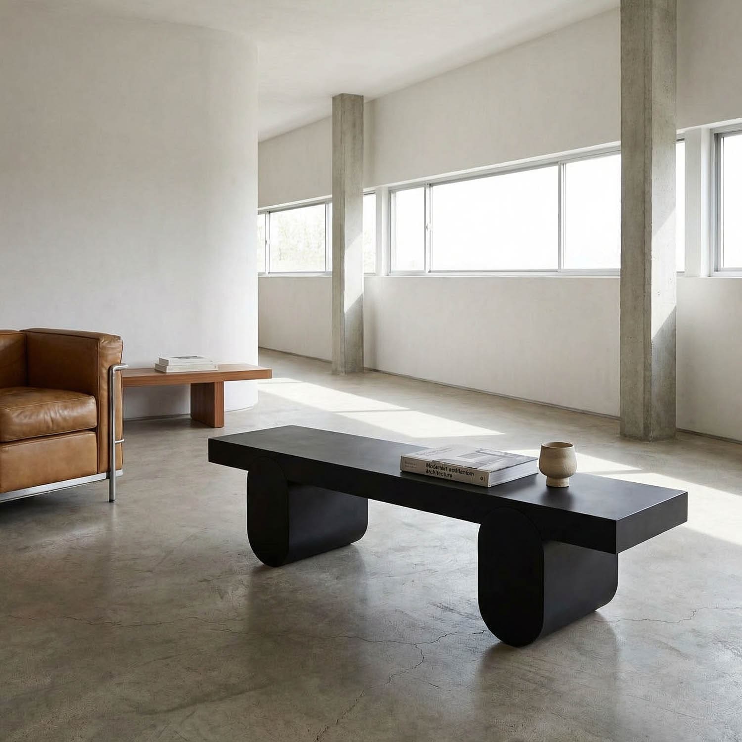 Evora Coffee Table, Black Metal