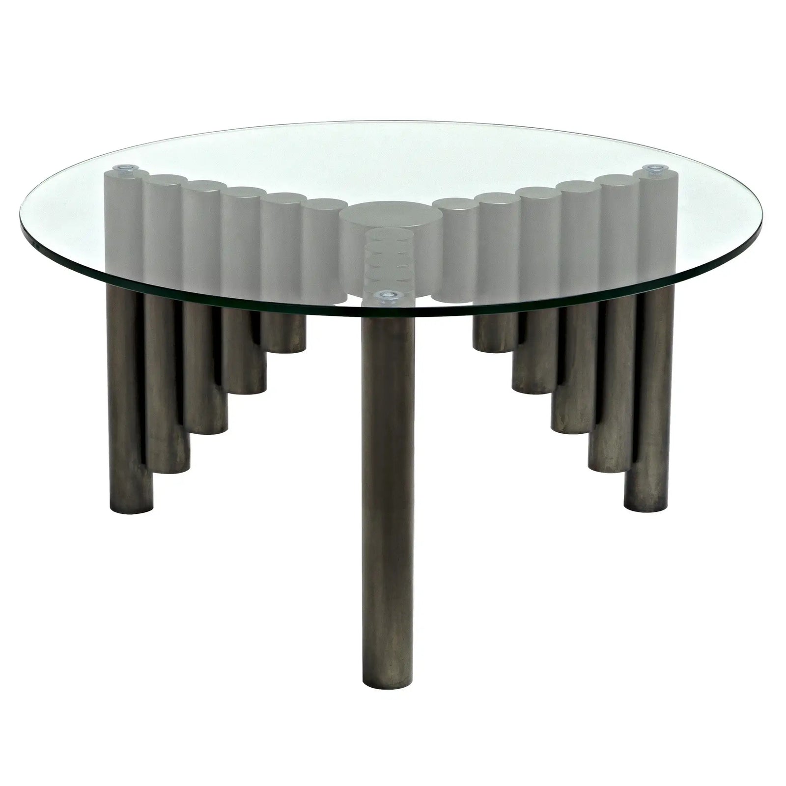 Organum Coffee Table, Gun Metal Finish
