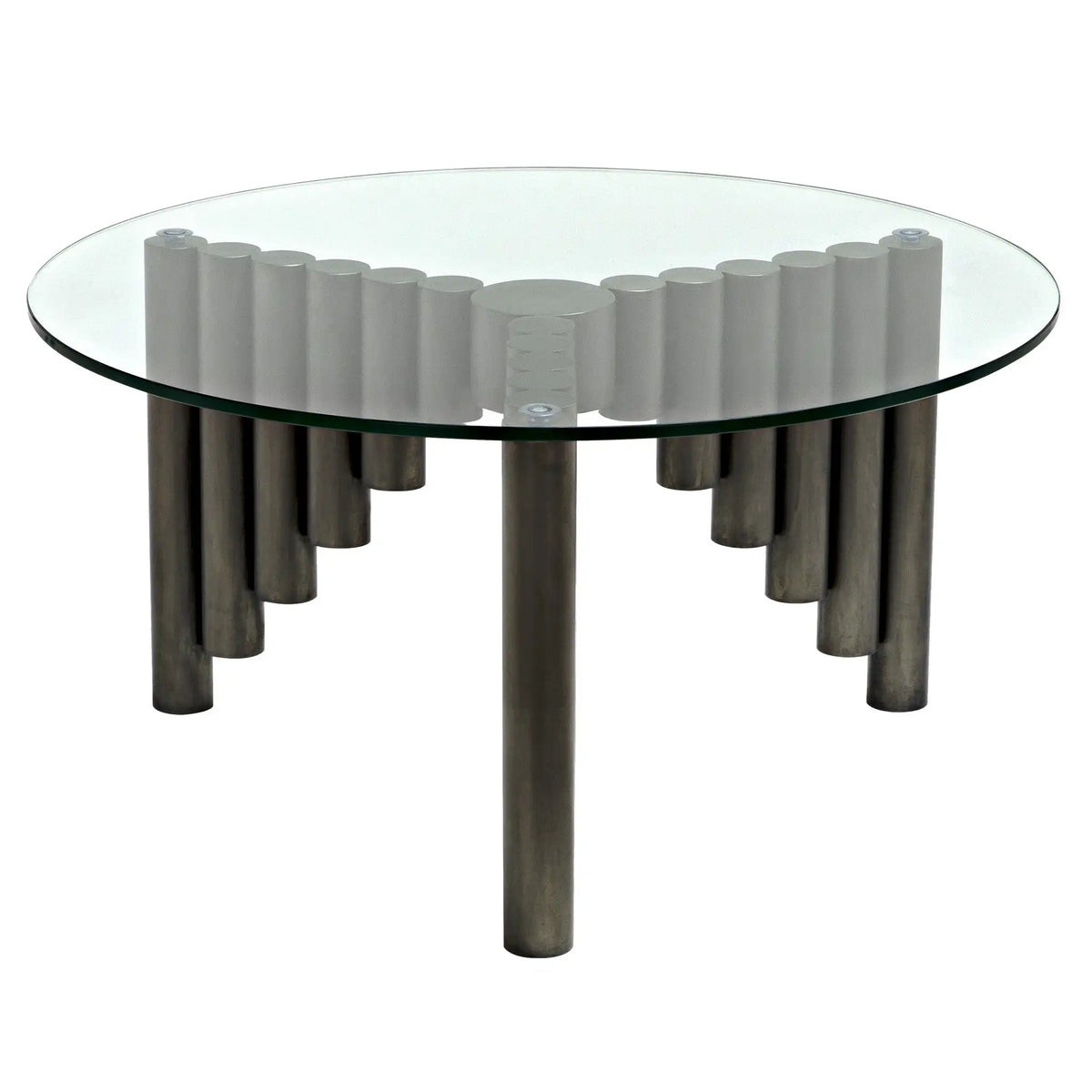 Organum Coffee Table, Gun Metal Finish