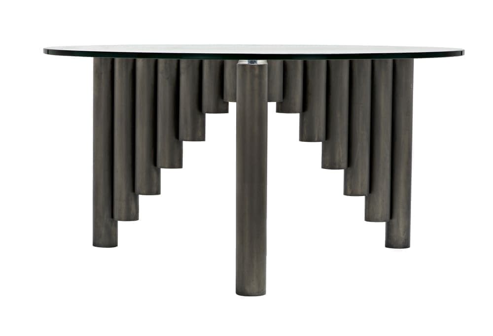 Organum Coffee Table, Gun Metal Finish
