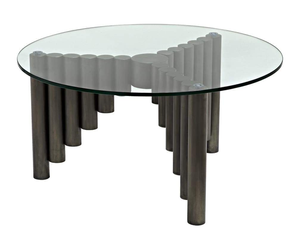 Organum Coffee Table, Gun Metal Finish