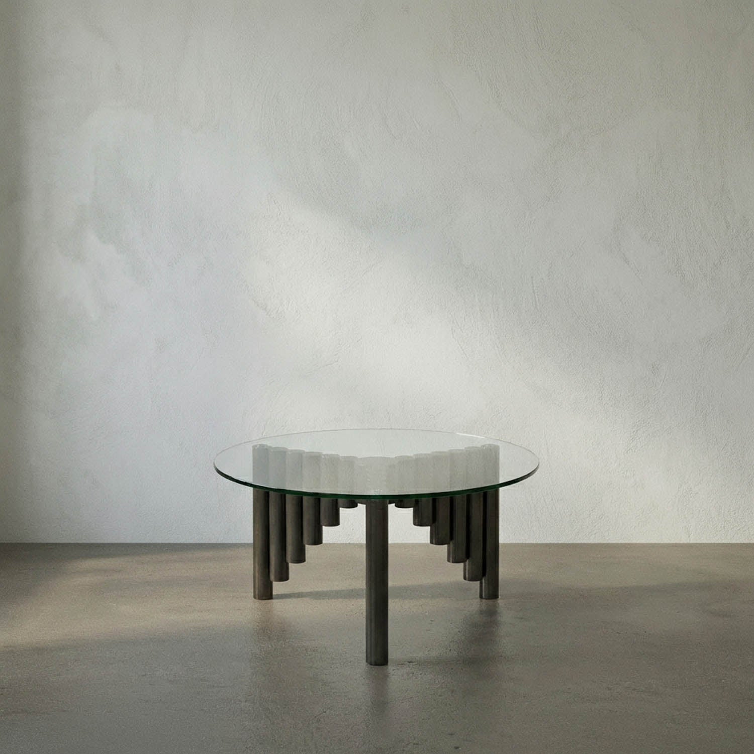Organum Coffee Table, Gun Metal Finish by Noir