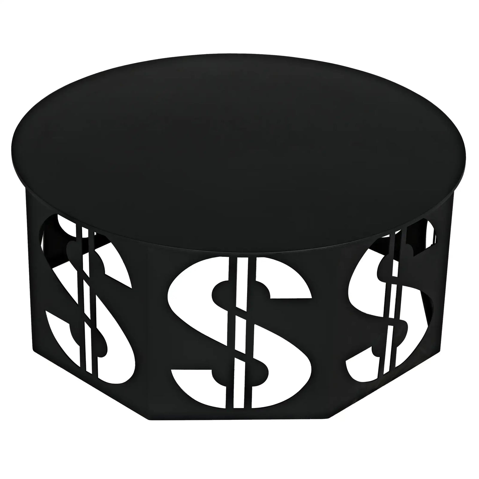 Dollar Coffee Table, Black Iron