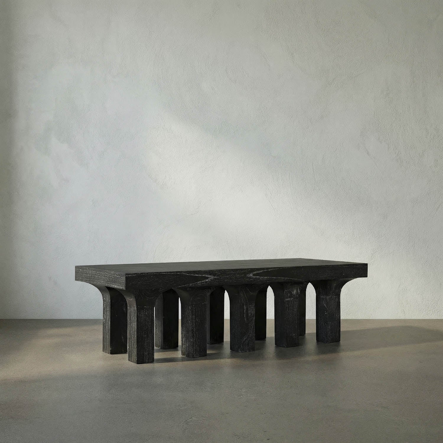 Santos Coffee Table, Cinder Black by Noir