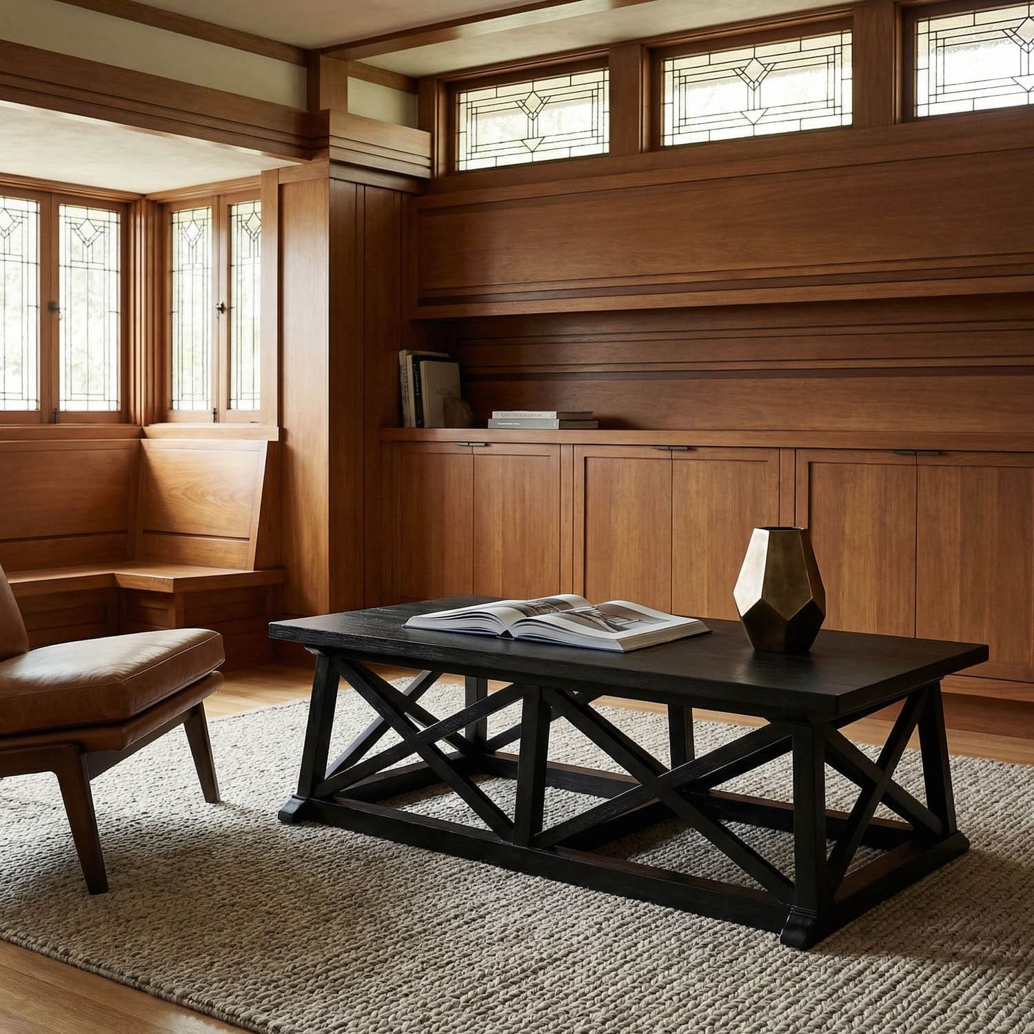 Sutton Coffee Table,Hand Rubbed Black